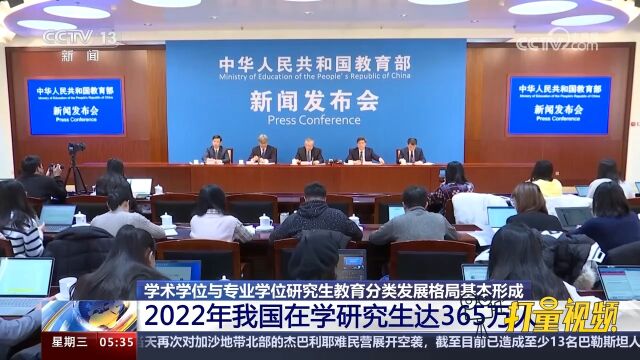 2022年我国在学研究生达365万人