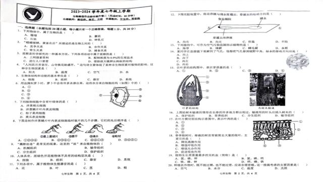 生物寒假提升卷二答案解析