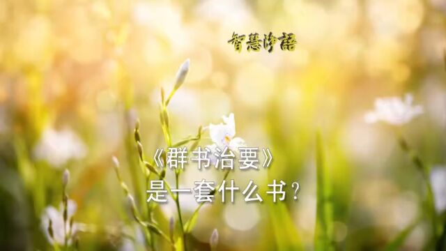 《群书治要》是一套什么书?(老法师开示)