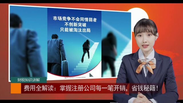 费用全解读:掌握注册公司每一笔开销,省钱秘籍!(财税知识讲解总第621期)