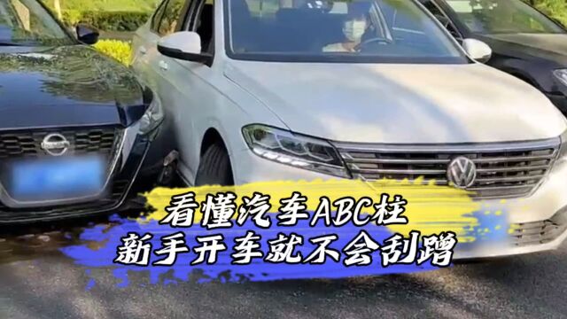 看懂汽车ABC柱,新手开车就不会刮蹭!