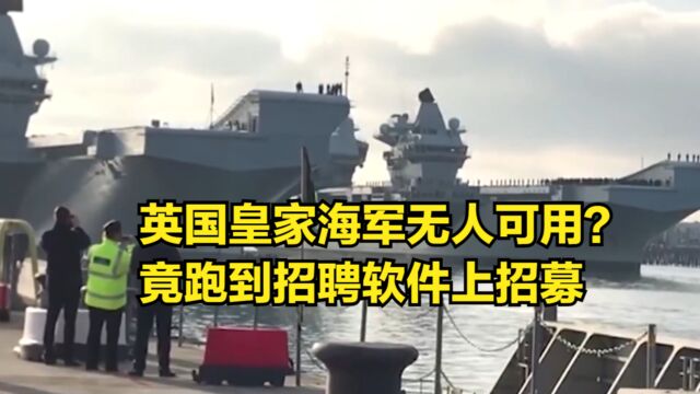 英国皇家海军无人可用?竟跑到招聘软件上招募,英媒发出灵魂拷问