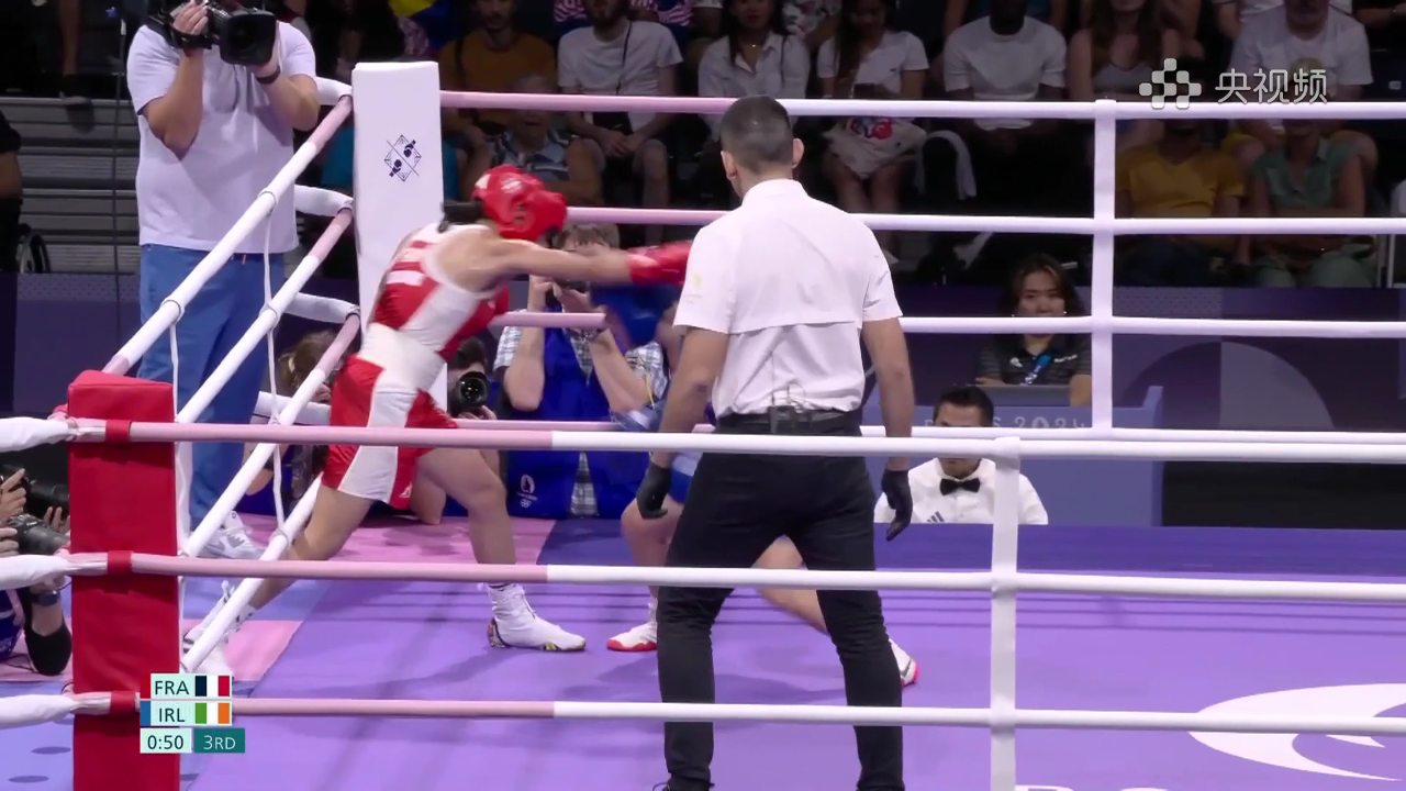 【回放】巴黎奥运会拳击女子66公斤级16强赛: 德里尤vs莫雷拉 全场