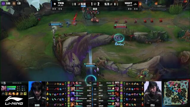 英雄联盟S15瑞士轮 第2日 TES vs 100T