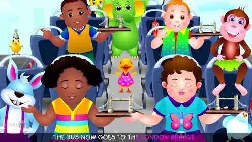 Wheels On The Bus Go Round And Round Song | London City  | Popular Nursery Rhymes by ChuChu TV