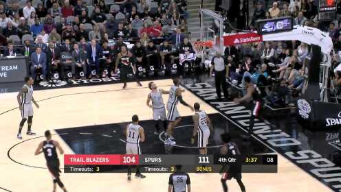 《NBA全场集锦》【原声】开拓者121-116马刺 麦科勒姆32分阿尔德里奇空砍30+13