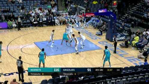 《NBA全场回放》【原声回放】NBA季前赛：黄蜂vs灰熊 第4节