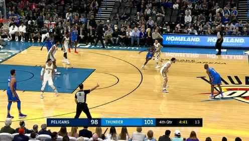 《NBA比赛集锦》【得分】弧顶架炮直穿网窝 保罗大号三分蒂花之秀