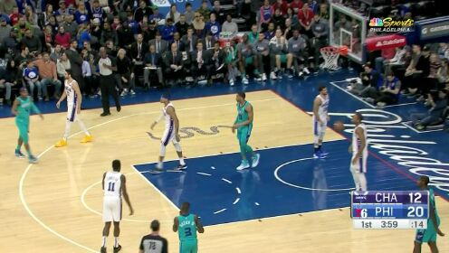《NBA全场集锦》【得分】布里奇斯人缝中投篮 篮下高打板2加1打成