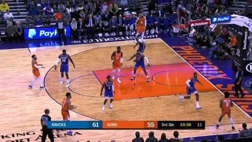 《NBA全场集锦》卢比奥斜对角远距离分球 乌布雷底角三分扬手命中