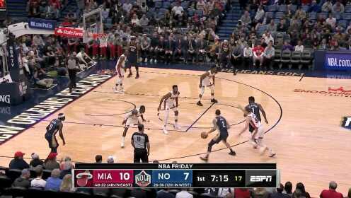 《NBA全场集锦》锡安硬刚防守 拉杆上篮强势打进