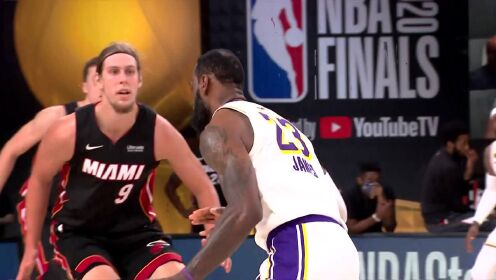 《NBA全场回放》【G6原声回放】湖人vs热火第4节 詹姆斯依次拥抱队友