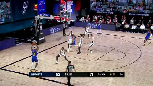 《NBA全场集锦》掘金外线多人传导 约基奇助攻米尔萨普命中三分