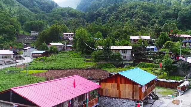 风景美如油画!被原始森林包围的藏区小村落,在这里生活也太惬意了