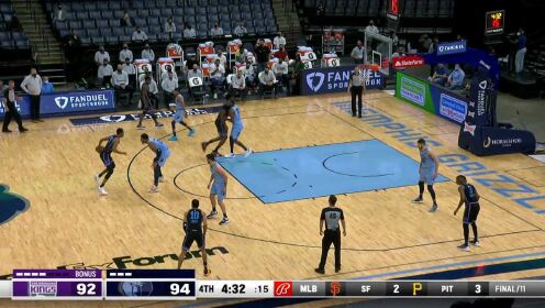 《NBA全场集锦》【原声】国王106-107灰熊 温斯洛关键两罚不中戴维斯错失绝杀