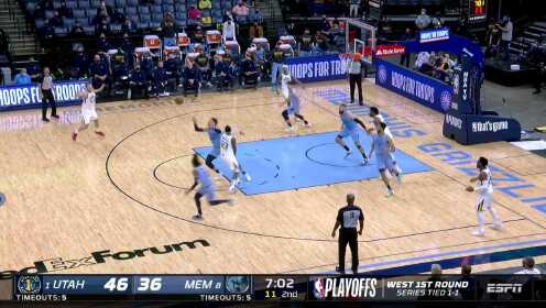 《NBA全场集锦》爵士vs灰熊五佳球：莫兰特一骑绝尘360度回旋暴扣