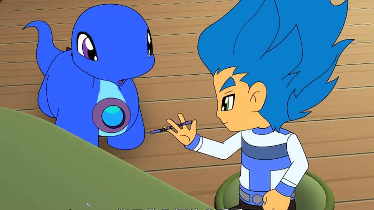 斗龙战士合集:欧阳零给海纳斯示范转笔_腾讯视频