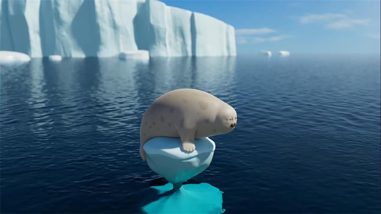 小海豹与融化的冰山