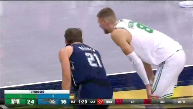 NBA季中锦标赛小组赛：凯尔特人vs魔术第1节英文原声回放
