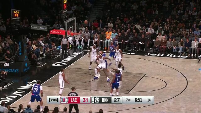 哈登vs篮网集锦 全场12分8篮板送出5记妙传盘活进攻