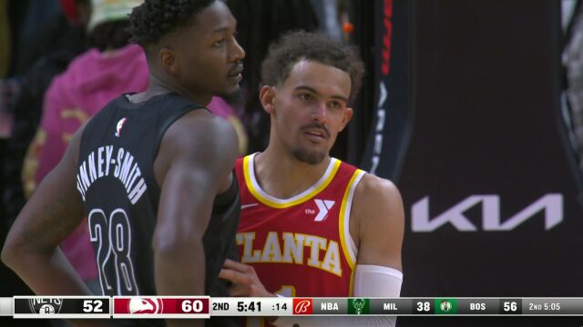 NBA常规赛：篮网vs老鹰第2节中文解说回放