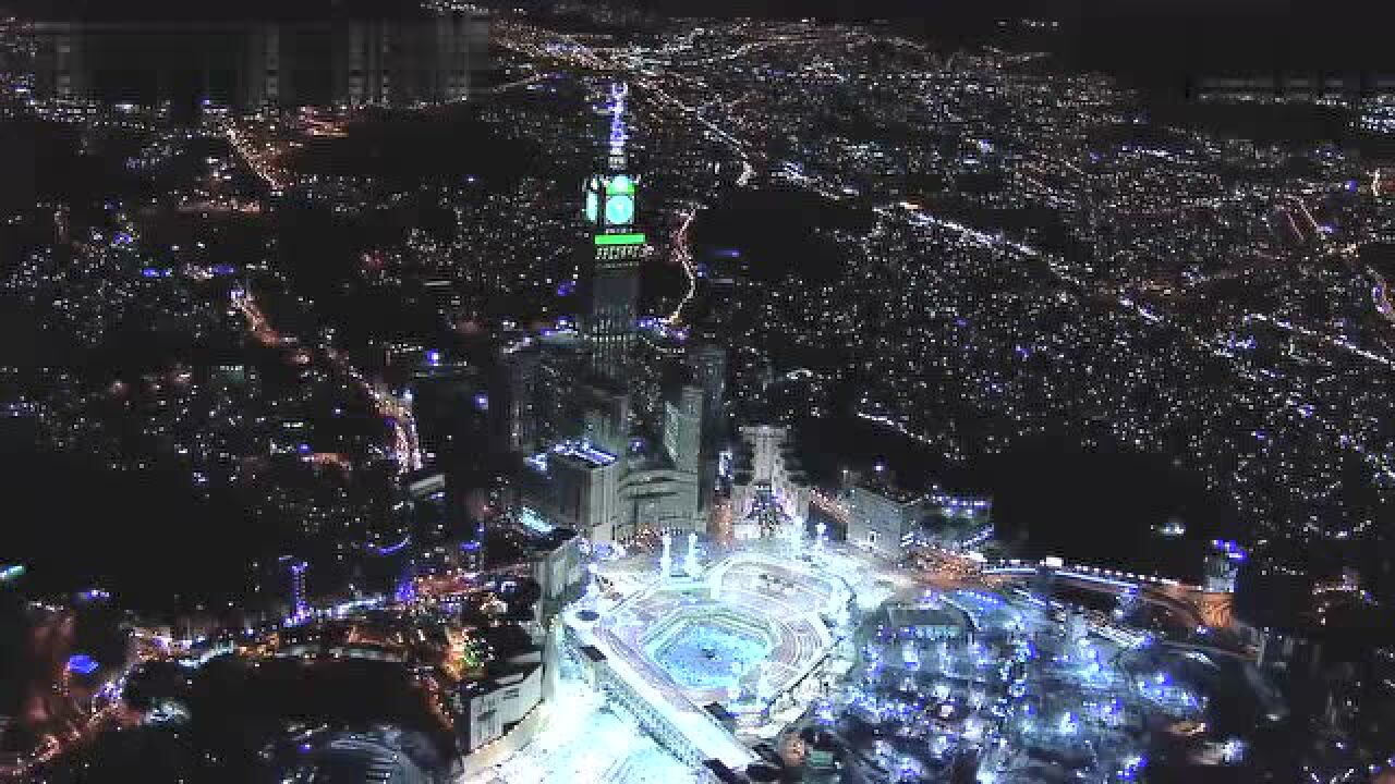 麦加禁寺夜景空中航拍3分钟——视觉震撼_高清1080P在线观看平台_腾讯视频