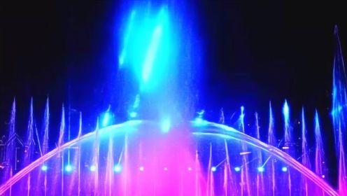 直播夜幕下的哈尔滨——最大音乐喷泉开喷