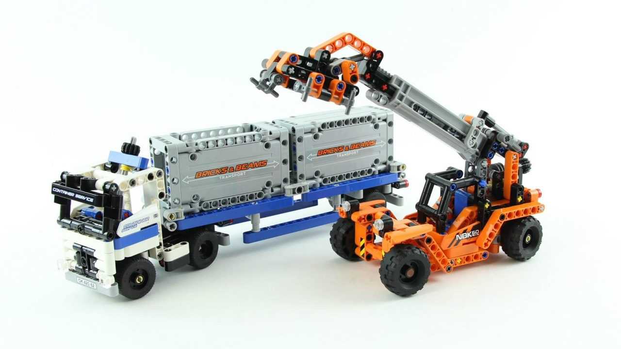 lego樂高積木機械組42062集裝箱工程車組合快速搭建