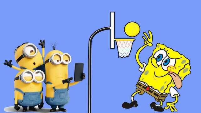 桌面篮球对战赛 海绵宝宝vs汪汪队立大功