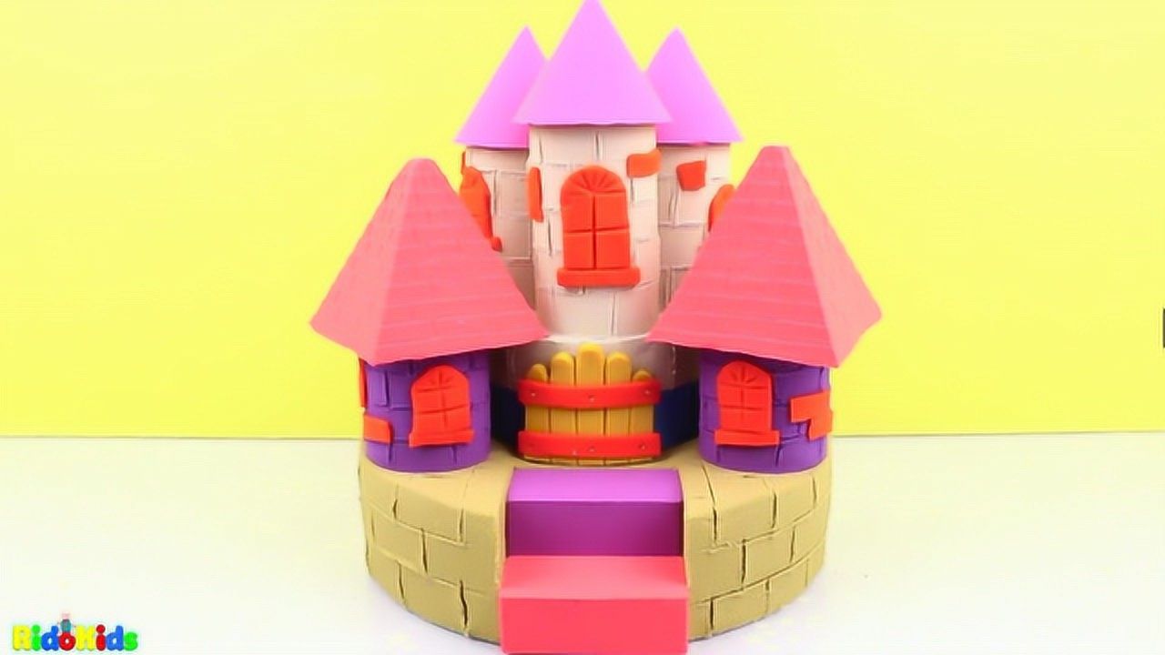 宝宝手工粘土小城堡动画片