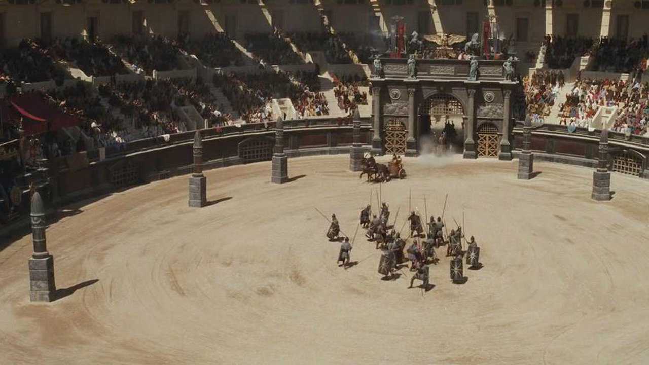 古罗马竞技场角斗士对决斗兽或奴隶角斗的残忍与冷漠历历在目