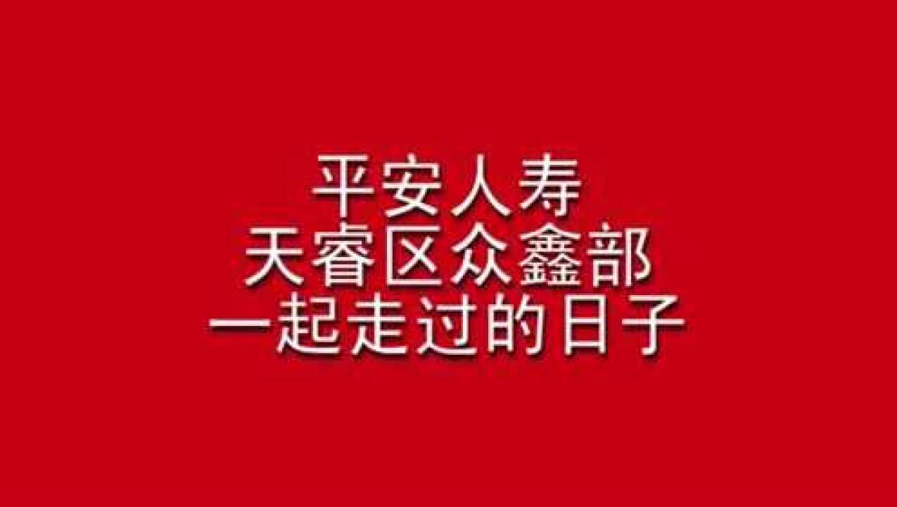 平安众鑫——和你一起走过的日子