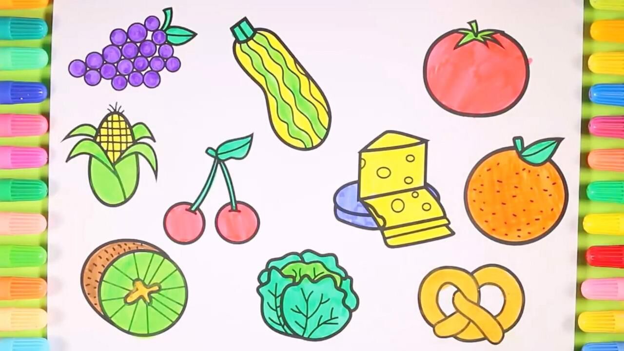 一起来学画画 健康有益的食物