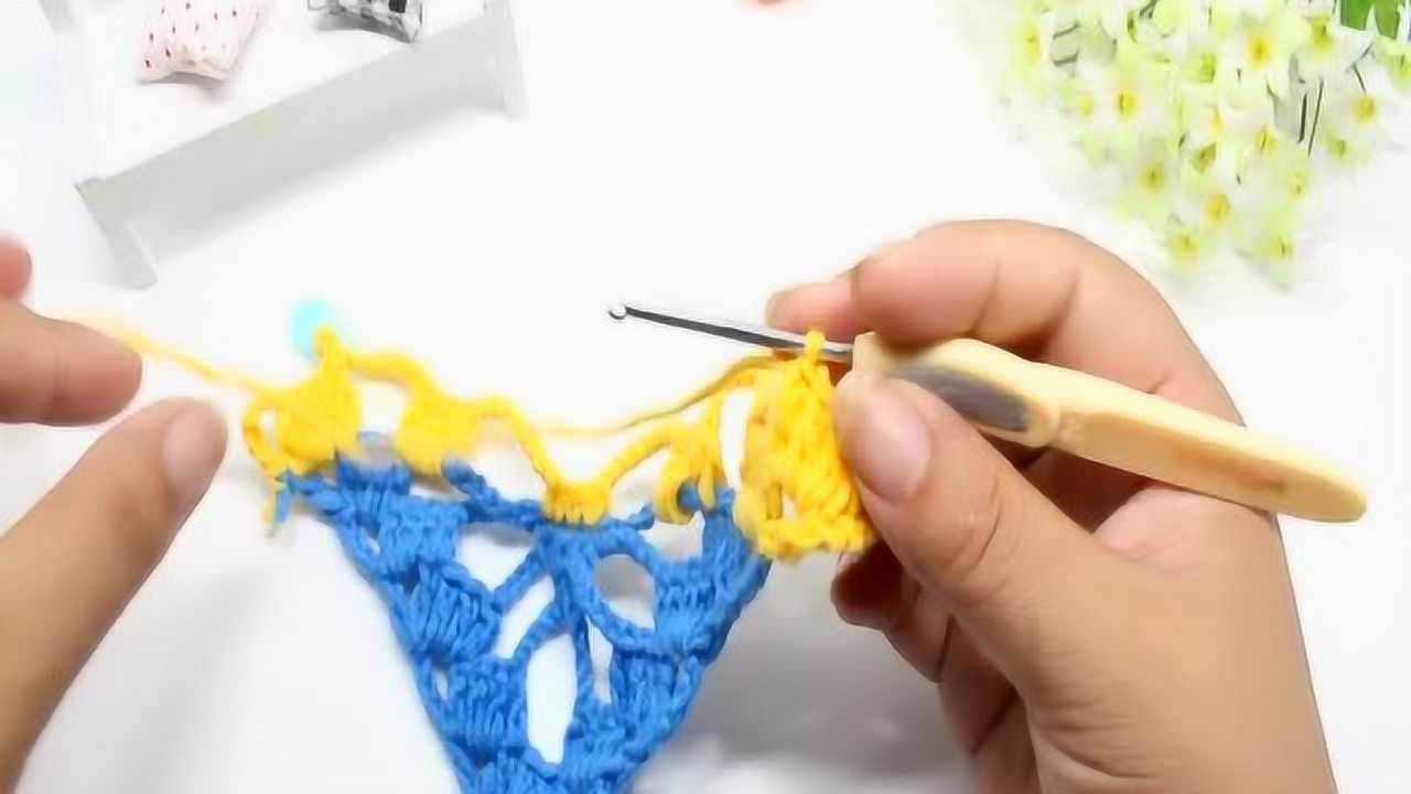 温暖你心毛线02教您如何手工编织风车花披肩