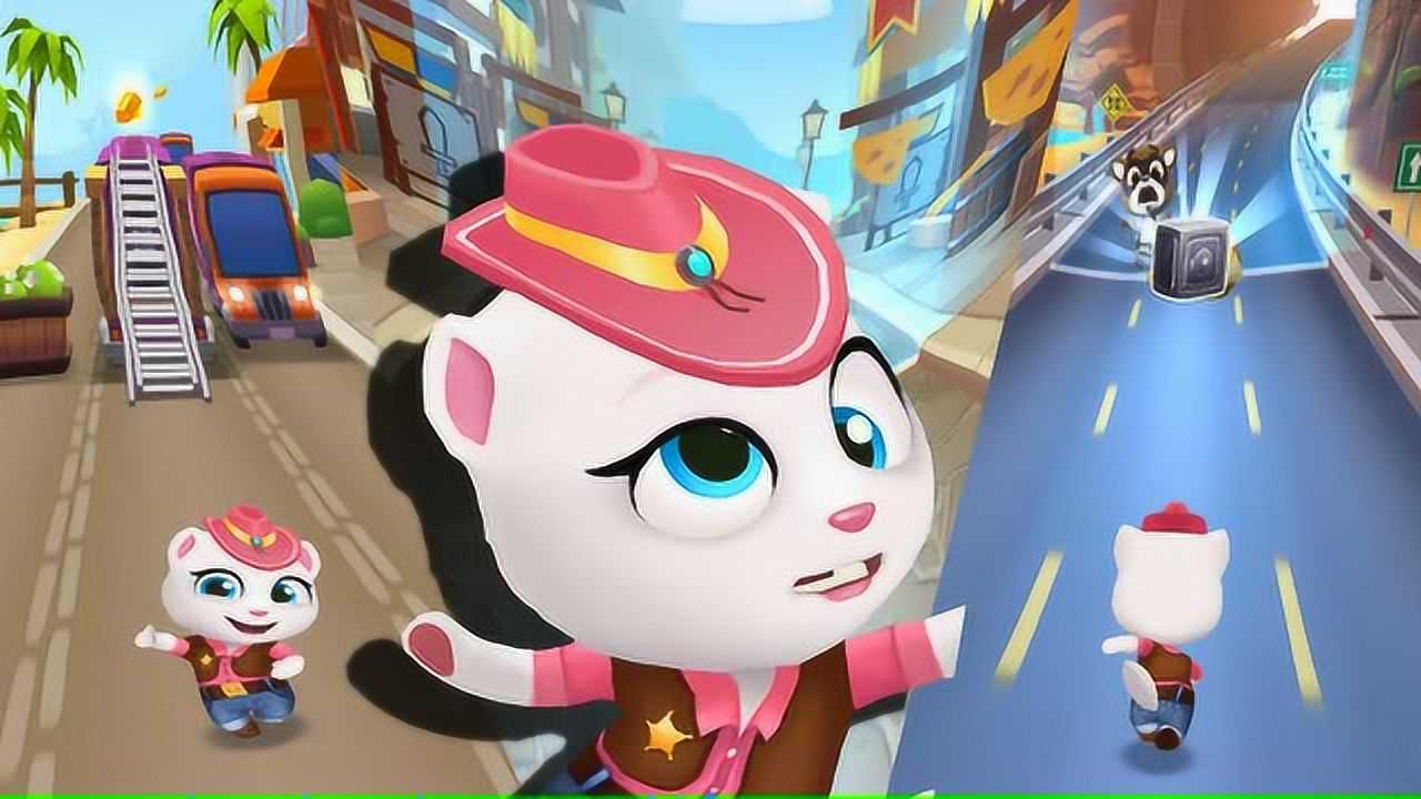 汤姆猫跑酷第371期升级牛仔安吉拉的飞机