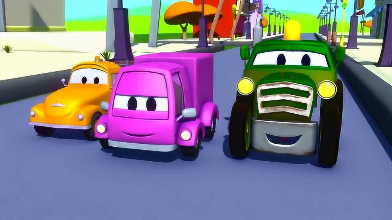 儿童动画,超级卡车-卡尔超级卡车变身挖掘机拯救汽车城市_腾讯视频