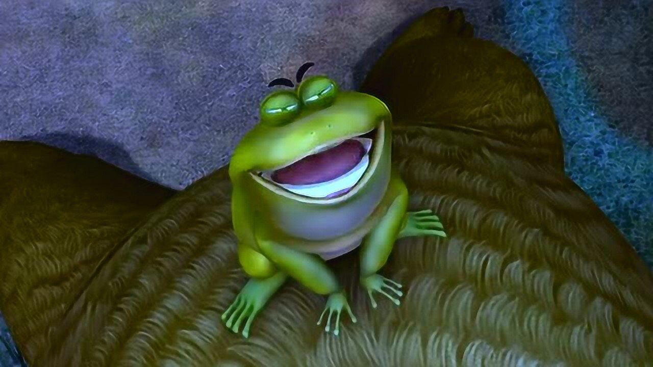 熊出没:蛙兄终于醒来,熊二好高兴,学起了青蛙跳