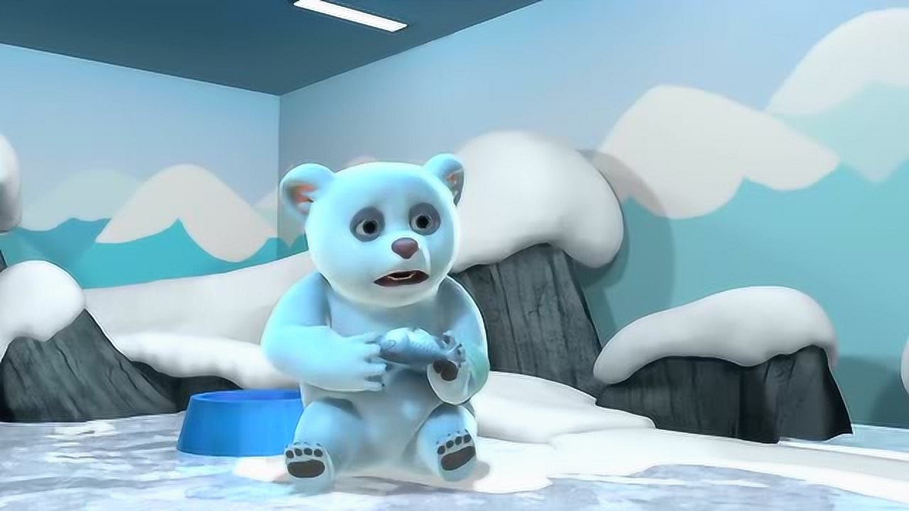 熊出没:北极熊难舍老父亲,爬到火车尾和强哥告别