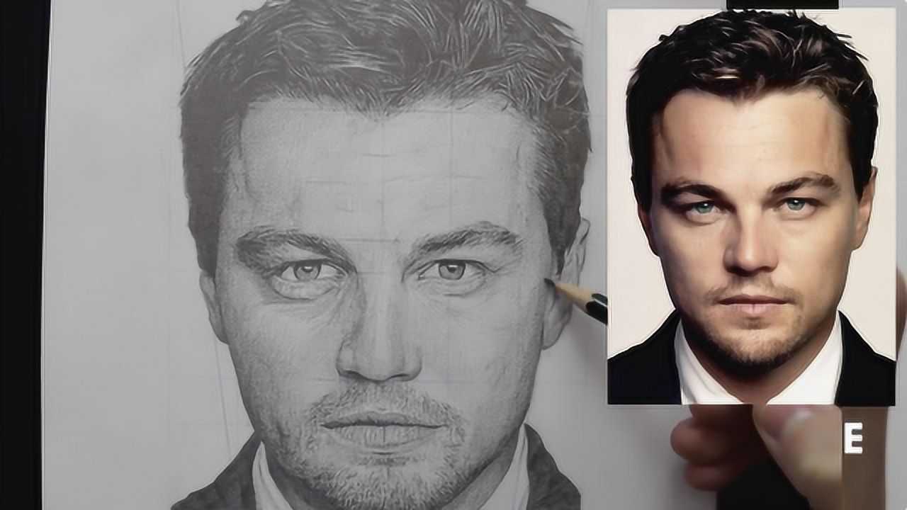 素描大神铅笔下的小李子莱昂纳多,这技术也太牛了!