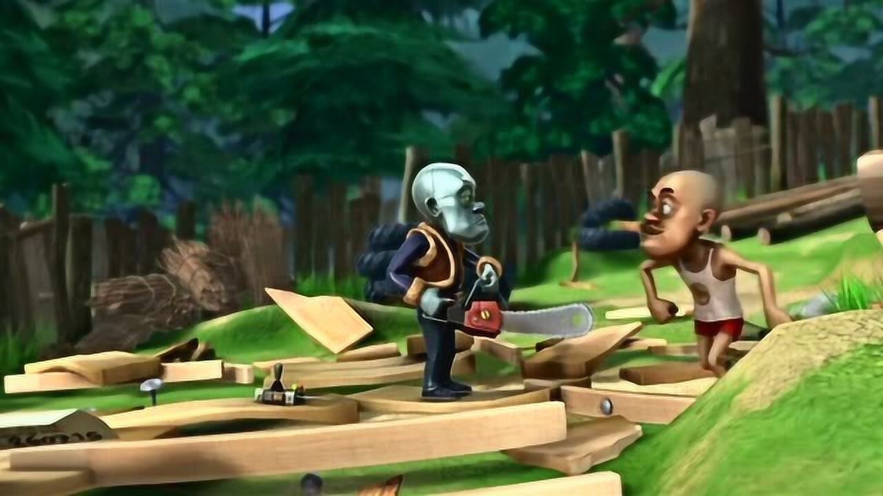 熊出没光头强机器人实在是太厉害了这次光头强该有时间偷懒了