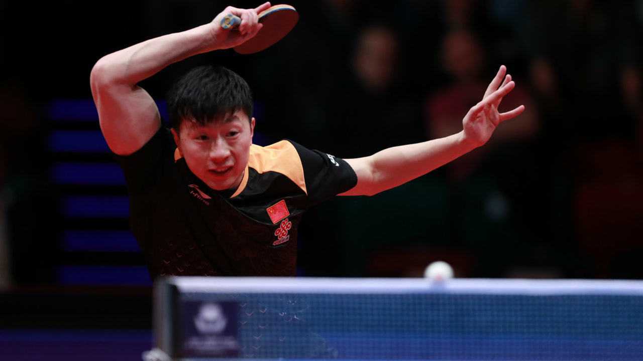 马龙这反拉前冲弧圈球,帅爆了