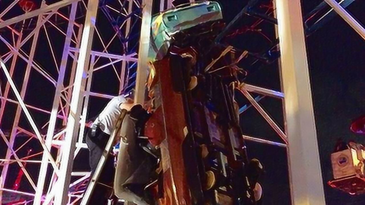 死亡过山车脱轨事故致多人坠落恐怖场景引围观者尖叫