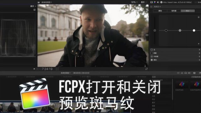 FCPX打开和关闭预览斑马纹丨FCPX问题整理