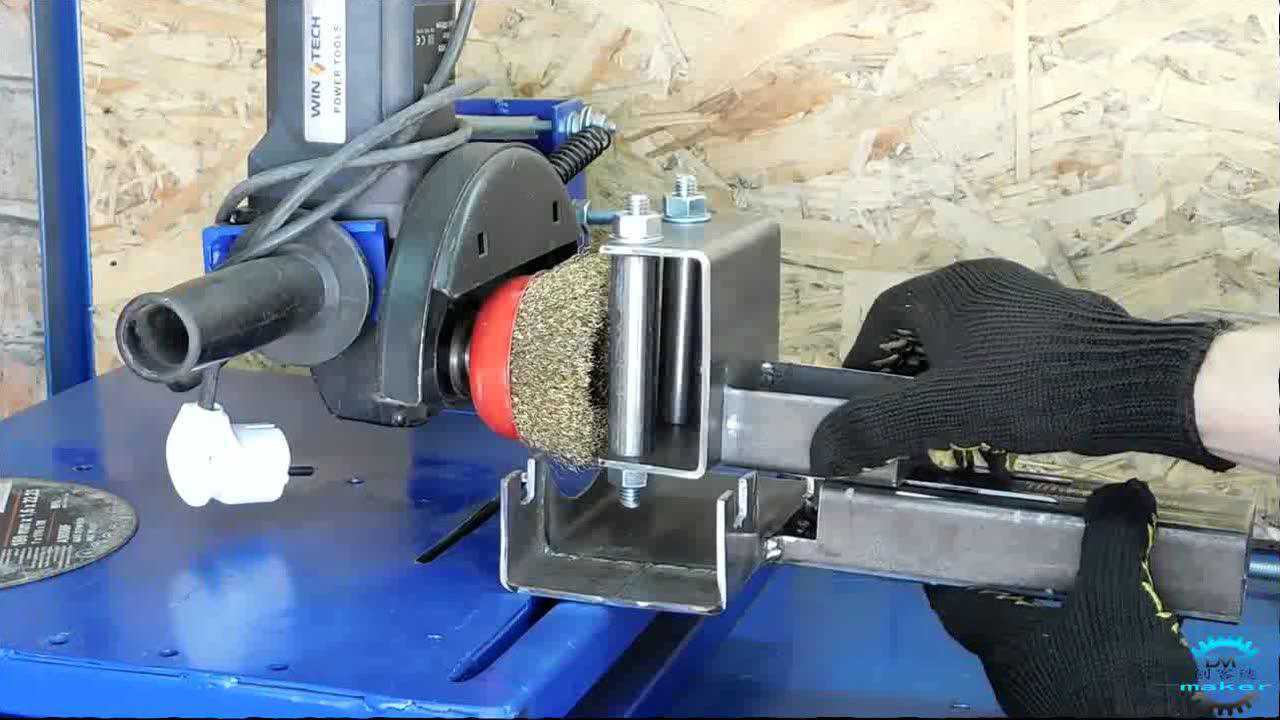 一个简单的支架,让角磨机除锈变得简单快捷