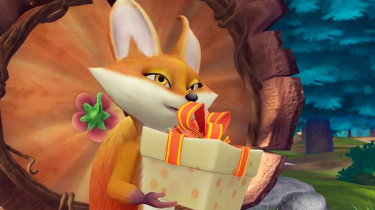 熊大熊二精心准备的礼物送给小狸却把小狸吓哭了