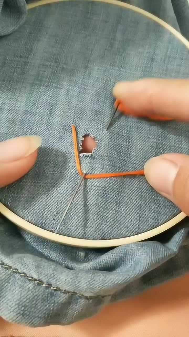 衣物破洞还能这补,简单易学,小技巧get