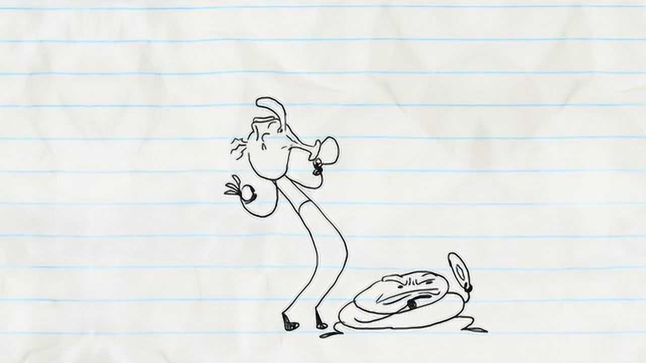 搞笑铅笔画:打架