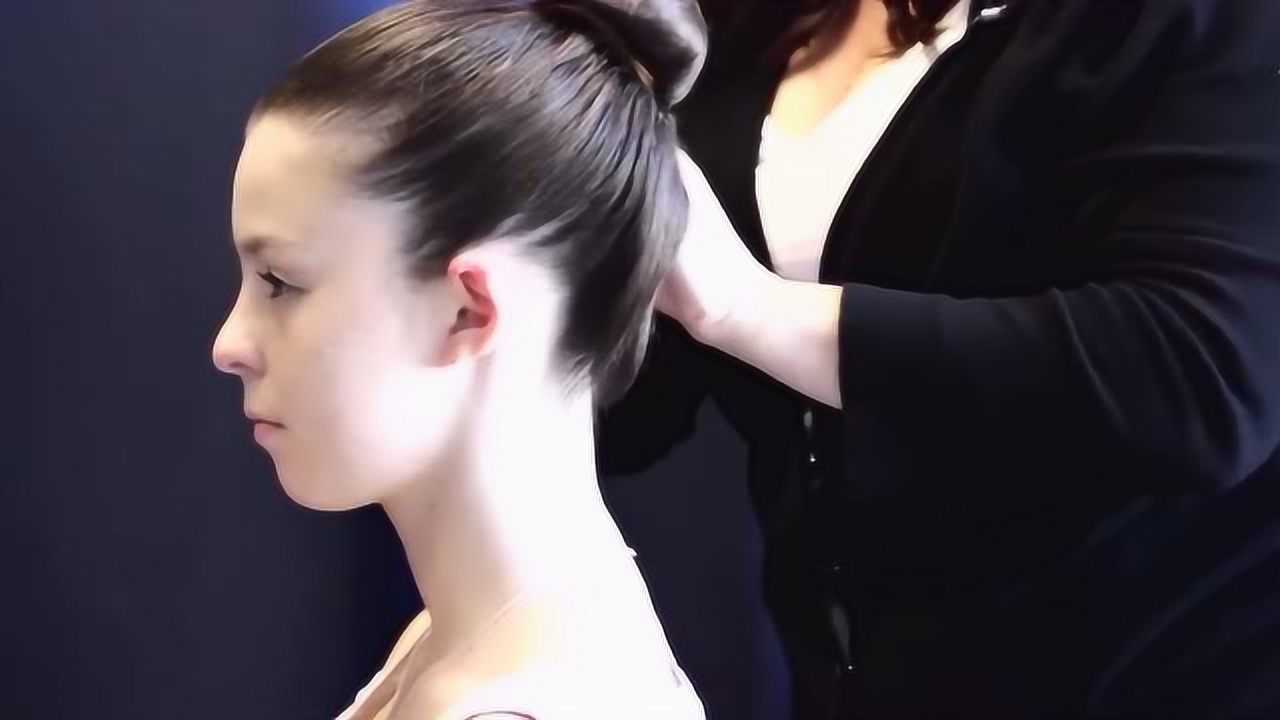 芭蕾舞表演头发,发型造型绑发教程!