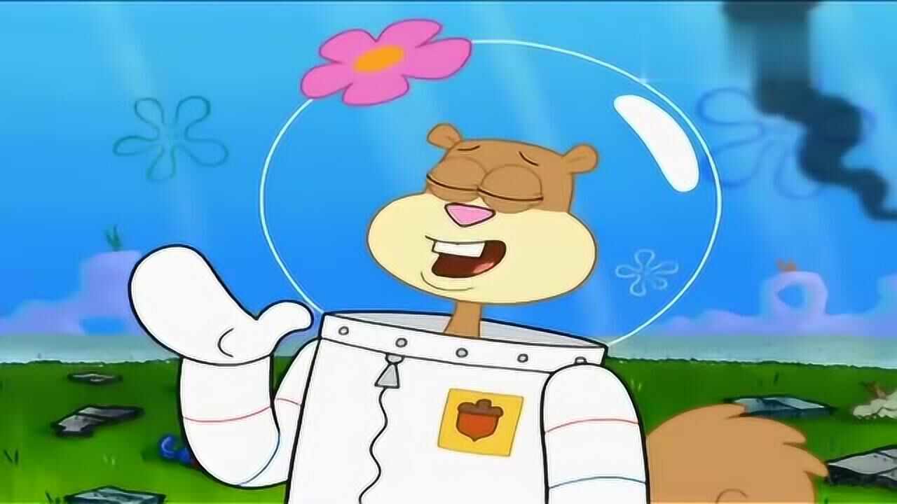 珊迪刚复原好的家又被海绵宝宝毁了,连复原枪也被毁了