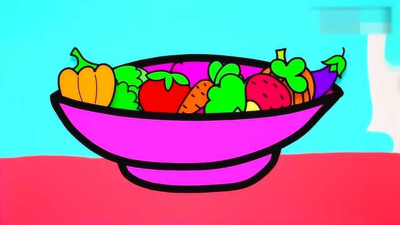 宝宝喜欢的胡萝卜西红柿等蔬菜简笔画,激发想象力